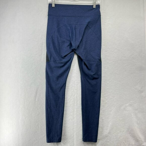 Outdoor Voices Leggings Womens M Blue Black Colorblock Activewear Skinny Pull on - Picture 2 of 11